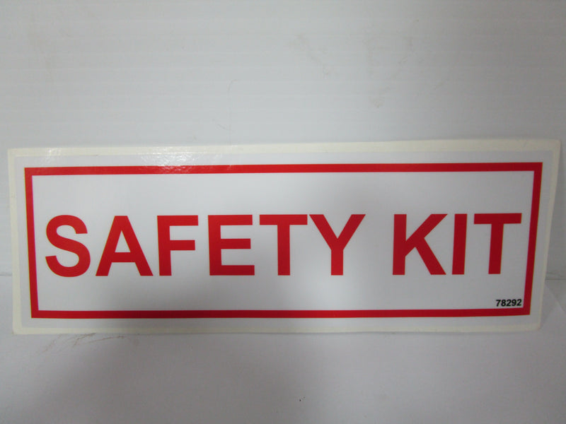 Decal “Safety Kit” 3” X 9”