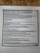 Decal "Transfer From A Tank To A Receiving Unit" Black-12"x12"