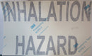 Decal "Inhalation"-18" LG "Hazard"-13" LG Black 4" Letter HGT Stacked 10 Yr Vinyl
