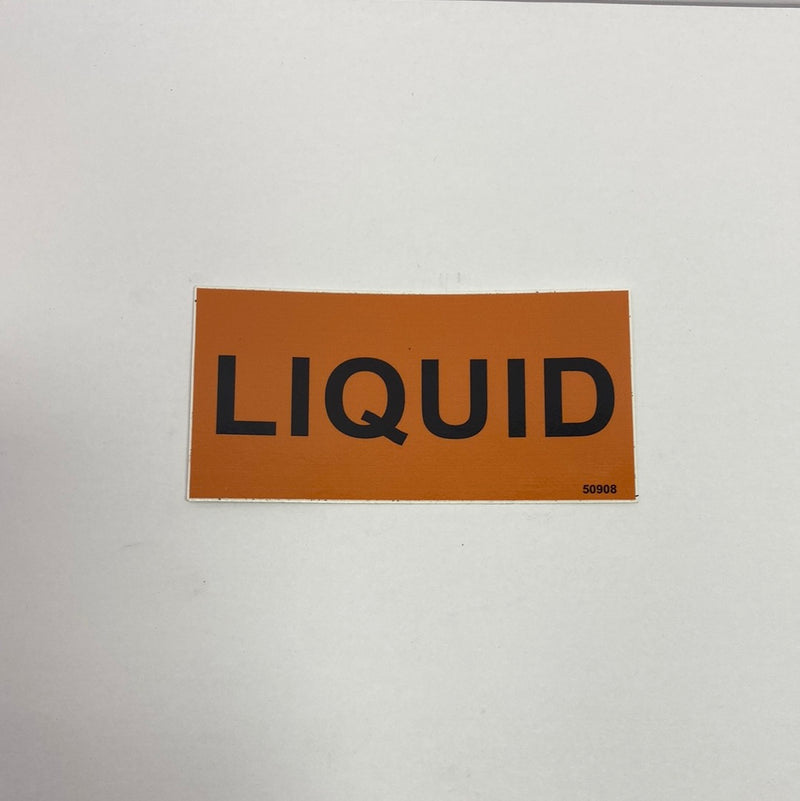 Decal "LIQUID" Orange 4" x 2"