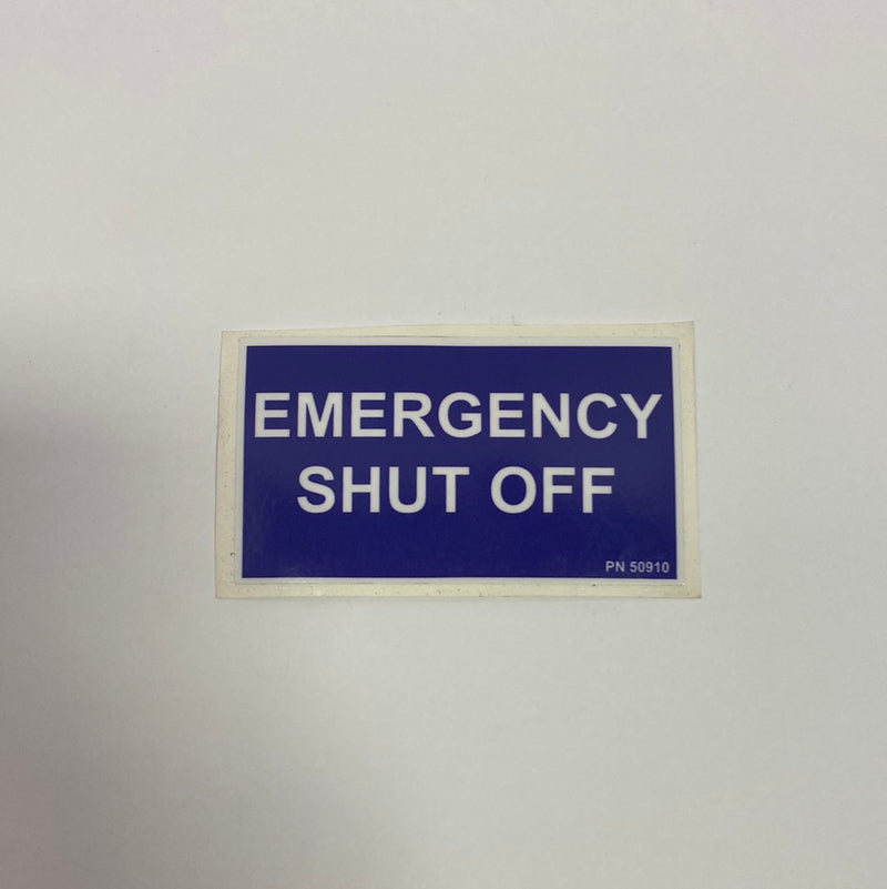 Decal "Emergency Shut Off"-6"x 2"