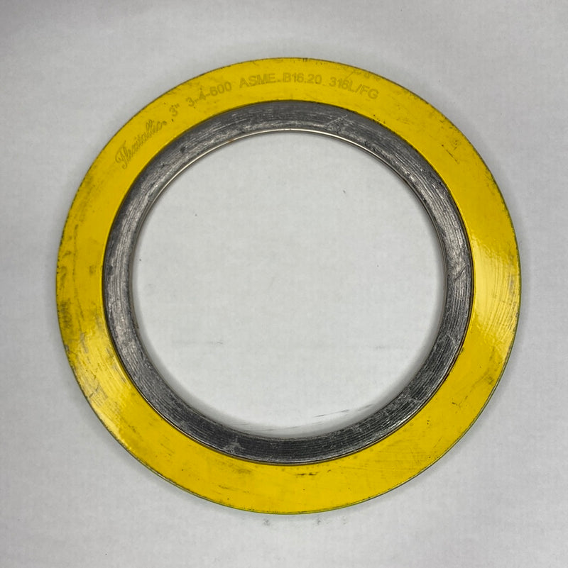 3" Gasket RF CL300/400/600 SPRL WND GRPH Fill 316L-SS CS Outer Ring