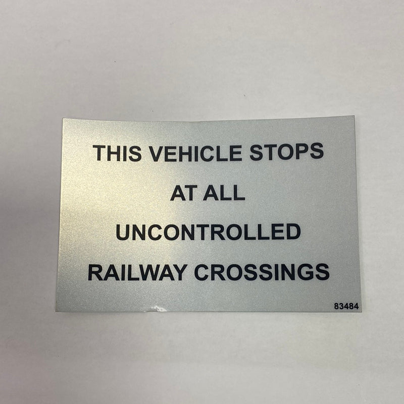Decal "Railway Cross Caution"-4"x6"