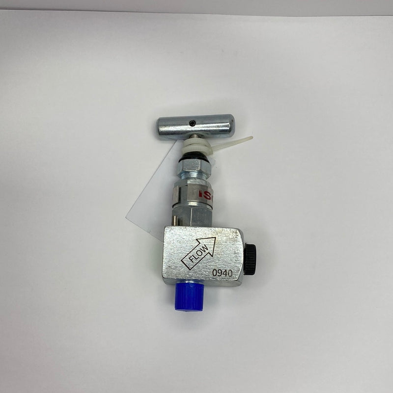 Needle Valve 1/4" MNPT x 1/4" FNPT Angle, 10,000 PSIG,A105 Body & Bonnet,Metal Seat PTFE