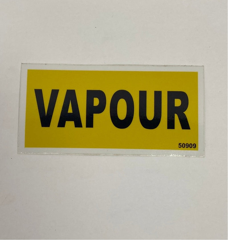 Decal "Vapour Yellow"- 4" x 2"
